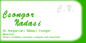 csongor nadasi business card