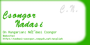 csongor nadasi business card